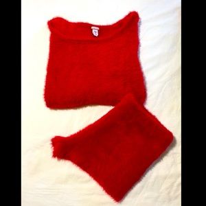 Victoria secret pajama set (red)